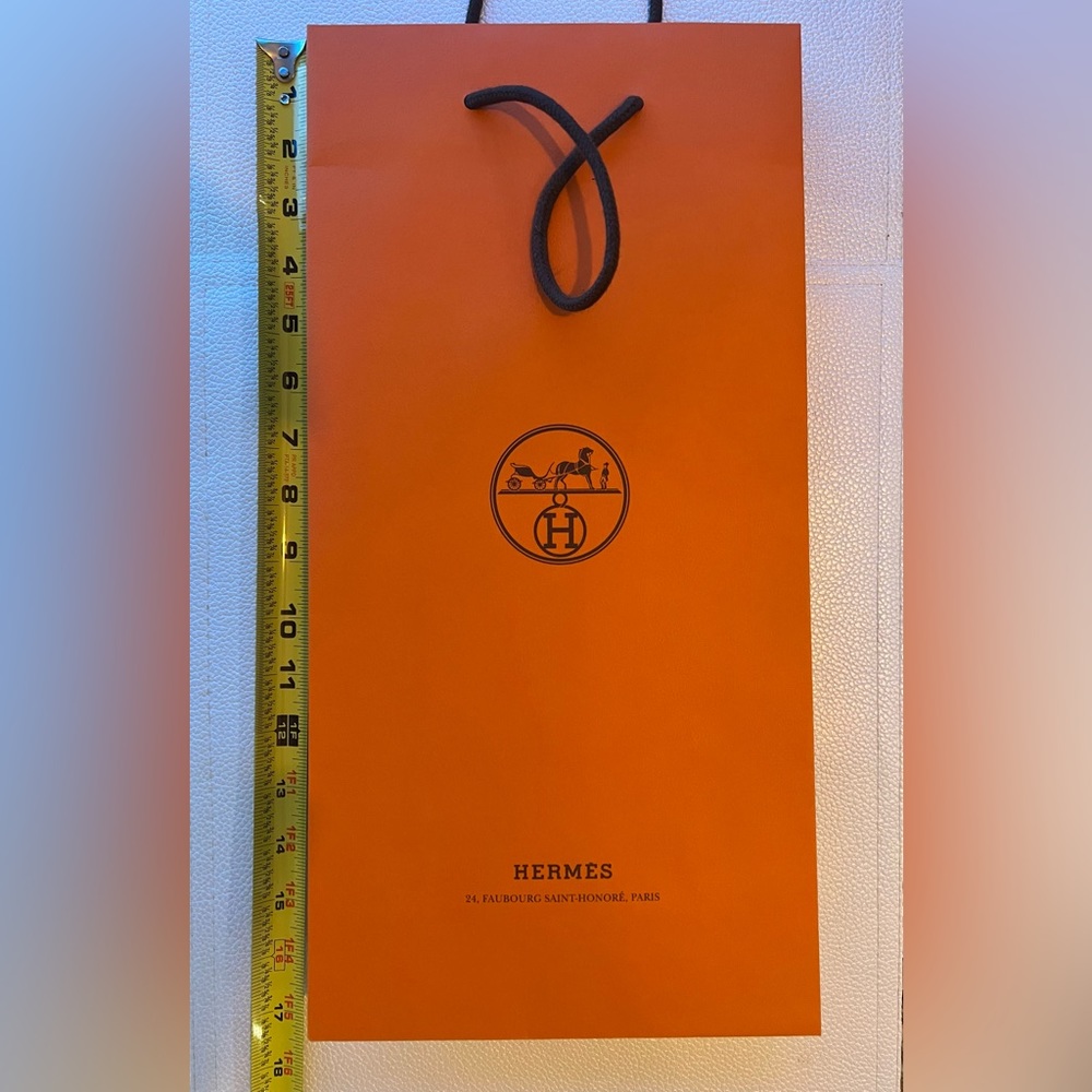 Authentic Hermes shopping bag with ribbon